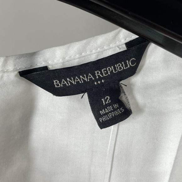 NEW Banana Republic Dress Women 12 white cocktail sheath preppy classic - Picture 4 of 10